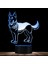 3D Kurt Köpeği Gece Işığı Lambası Yanılsama LED (Yurt Dışından) 4