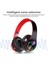 Bluetooth Kulak Üstü Kulaklıklar, Dahili Mikrofonlu Katlanabilir LED Stereo Kulaklıklar, Pc/akıllı Telefon/tv Için Gürültü Önleyici Kablosuz Kulaklık (Siyah ve Kırmızı) (Yurt Dışından) 2