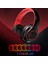 Bluetooth Kulak Üstü Kulaklıklar, Dahili Mikrofonlu Katlanabilir LED Stereo Kulaklıklar, Pc/akıllı Telefon/tv Için Gürültü Önleyici Kablosuz Kulaklık (Siyah ve Kırmızı) (Yurt Dışından) 3