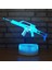 3D Gun Gece Lambası USB Dokunmatik Anahtar Dekor Masa De (Yurt Dışından) 3