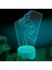 , Spor 3D LED Masa Lambası, Golf Oyuncusu Merhaba 8" x 10" Yarasa Maç Takımı Oyuncusu ile Beyaz Taban Beyzbol Vuruşu (Yurt Dışından) 1