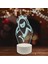 , Müzik 3D LED Masa Lambası, Caz Trompet I 8" x 10" Beyaz Taban Deniz Hayvanı Mutlu Köpekbalığı Tatil Yaz Sanatı (Yurt Dışından) 4