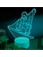, Spor 3D LED Masa Lambası, Golf Oyuncusu Merhaba 8" x 10" Beyaz Taban Kış Sporları Snowboard Tepedeki Adam Atlama (Yurt Dışından) 1