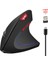 Dikey Kablosuz Fare 2,4 Ghz Fare Ergonomik Tasarımı 2400 Dpı (Siyah Kırmızı) (Yurt Dışından) 1