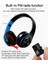 Kablosuz Kulak Üstü Bluetooth 5.0 Kulaklık, Mikrofon Gürültü Engelleme Özellikli Katlanabilir Spor Hifi Stereo Ses Kulaklık, Yüksek Çözünürlüklü Ses, 10 Saat Çalma Süresi, Siyah (Yurt Dışından) 4