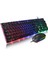 Rus Arkadan Aydınlatmalı Oyuncu Klavyesi ve Fare, Kablolu LED Rgb Arkadan Aydınlatmalı Fare Kablolu Klavye Seti, (Yurt Dışından) 3