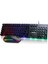 Rus Arkadan Aydınlatmalı Oyuncu Klavyesi ve Fare, Kablolu LED Rgb Arkadan Aydınlatmalı Fare Kablolu Klavye Seti, (Yurt Dışından) 4