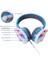 Çocuk Kulaklıkları, Okul Kızları Için Karikatür Unicorn Kablosuz Bluetooth Kulaklıklar, iPad Tablet Çocuk Doğum Günü Için Mikrofonlu Kulak Üstü Stereo Kulaklık (Mavi) (Yurt Dışından) 4