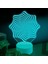 Müzik 3D LED Masa Lambası, Caz Trompet I 8 "x 10" Beyaz Taban Girdap Yıldız Benzeri Şekil Çiçek Optik Sanat (Yurt Dışından) 1