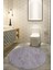 Nova Gri Yuvarlak 160X160 cm Büyük Ebat Banyo Halısı Kaymaz Tabanlı Yıkanabilir Banyo Paspası 1