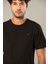 Siyah Erkek Modal Comfort Fit Basic T-Shirt 239 4