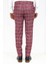 Ekose Desenli Slim Fit Bordo Erkek Pantolon 5