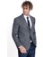 Ekose Desen Slim Fit Lacivert Erkek Ceket 1