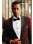 Nokta Desenli Slim Fit Bordo Erkek Smokin Ceket 1
