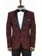 Nokta Desenli Slim Fit Bordo Erkek Smokin Ceket 2