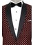 Nokta Desenli Slim Fit Bordo Erkek Smokin Ceket 3