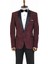 Nokta Desenli Slim Fit Bordo Erkek Smokin Ceket 5