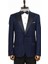 Hipnoz Desen Sivri Yaka Slim Fit Lacivert Erkek Smokin Ceket 2