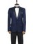 Hipnoz Desen Sivri Yaka Slim Fit Lacivert Erkek Smokin Ceket 5