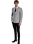 Kruvaze Slim Fit Çizgili Gri Erkek Ceket 3