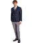 Kruvaze Slim Fit Çizgili Lacivert Erkek Ceket 4