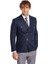 Kruvaze Slim Fit Çizgili Lacivert Erkek Ceket 5