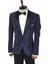 Nokta Desenli Slim Fit Lacivert Erkek Smokin Ceket 5