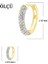 Kadın 14 Ayar Altın Küpe Minimalist Zirkon Taşlı Modern Halka Altın Küpe 12 MM-MM20033 3