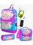 Coral High Kids Mavi Pembe Tavşan Desenli Usb'li 3’lü Okul Çanta Seti Set 23836-MİX3 1