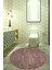 Nova Pembe Yuvarlak 160X160 cm Büyük Ebat Banyo Halısı Kaymaz Tabanlı Yıkanabilir Banyo Paspası 1