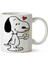 Snoopy Dog Kalp Porselen Kupa Bardak 1