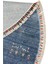 Zara Zr 06 Blue Yuvarlak Otantik Desenli Özel Hav Vermeyen ve Kolay Temizlenebilir Tensel Kullanılarak El Emeği Ile Özel Tezgahlarda Üretilen Modern Uşak Halısı 2