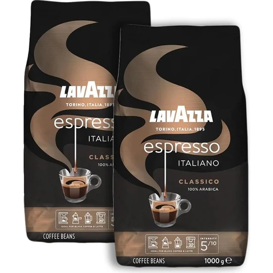 Lavazza Espresso Italiano Classıco Kavrulmuş Çekirdek Kahve 1 kg 2'li