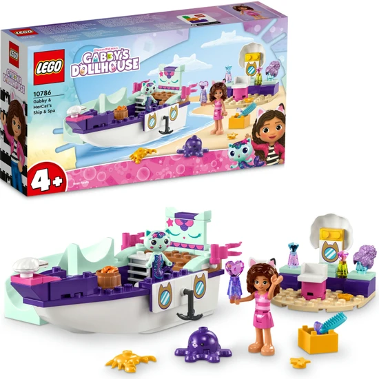 LEGO® Gabby ve Süslü Kedi'nin Gemisi ve Spa 10786 - 4 Yaş ve Üzeri Çocuklar Için Tekne ve Güzellik Salonu Içeren Yaratıcı Oyuncak Yapım Seti (88 Parça)