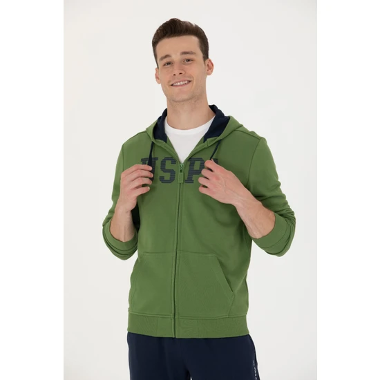 U.S. Polo Assn. Erkek Yeşil Sweatshirt 50273738-VR054