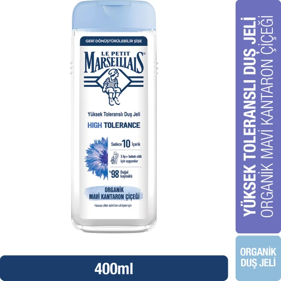 Le Petit Marseillais Yüksek Toleranslı Cilt Yatıştırıcı Duş Jeli Organik Mavi Kantaron Çiçeği 400 ml