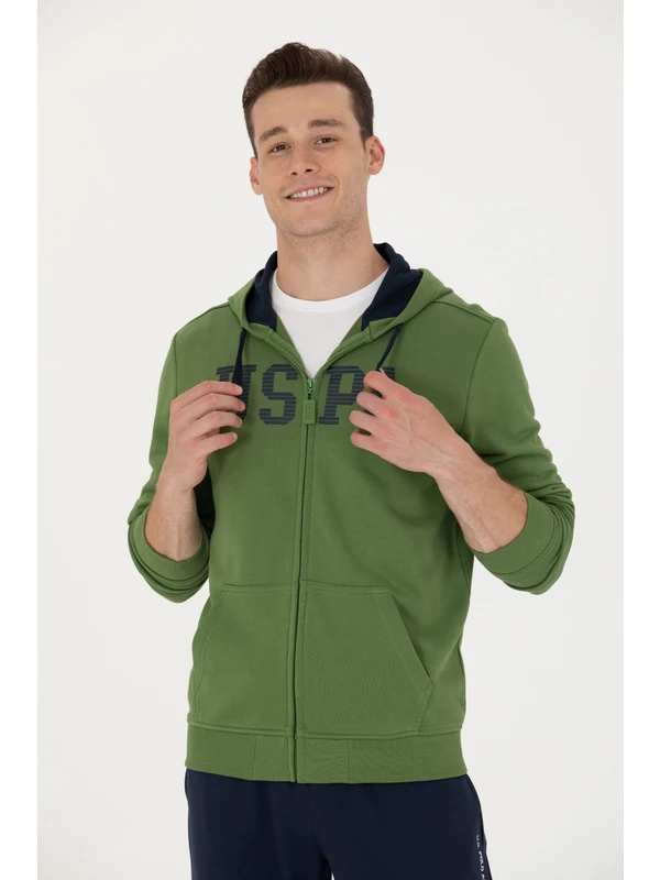 U.S. Polo Assn. Erkek Yeşil Sweatshirt 50273738-VR054