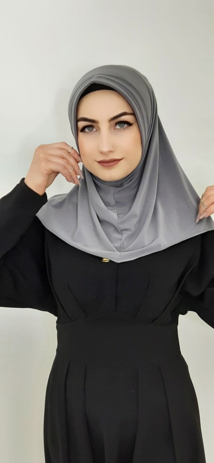 Erasra Class Takmatik Hazır Esarp Hijap Leylak görsel 7