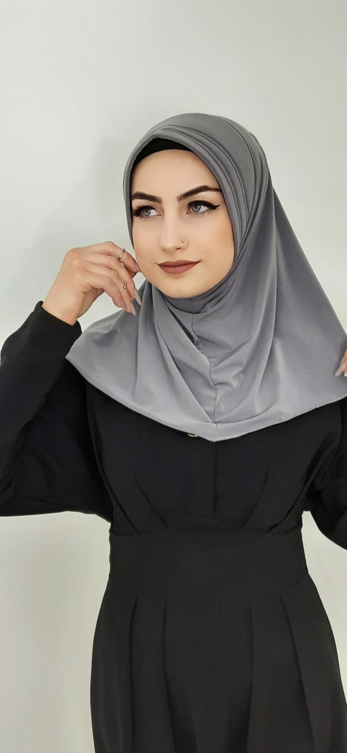Erasra Class Takmatik Hazır Esarp Hijap Leylak görsel 8
