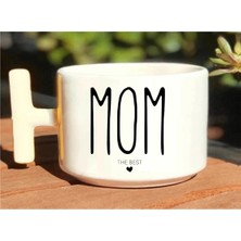 Hobi Shop Mom Dad The Best Baskılı Çift 2'Li Beyaz T Kulp Kupa Bardak
