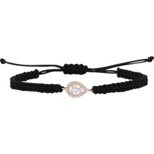 Altın Sepeti Rose Gümüş Anturaj Ip Bileklik