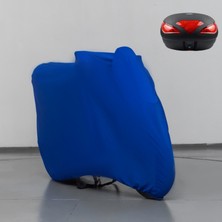 Teksin Mondial 150-ZAT Çantalı Motosiklet Brandası Mavi Penye Örtü Motor Brandası