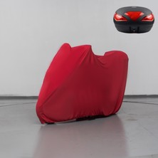 Teksin Rks Sniper 50 Pro x Çantalı Motosiklet Brandası Kırmızı Penye Örtü Motor Brandası