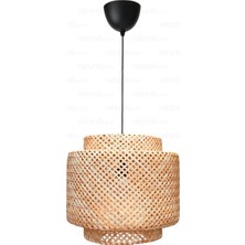 Naturel Home Sinnerlig Bambu Avize 40CM- Iskandinav, Modern, Bohem, Rattan Avize, Aydınlatma