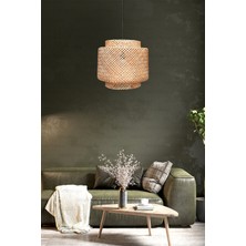 Naturel Home Sinnerlig Bambu Avize 40CM- Iskandinav, Modern, Bohem, Rattan Avize, Aydınlatma