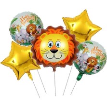 Parti Furyası Aslan Kafalı Safari  Balon Set