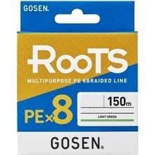 Gosen X8 Roots Pe 0.6 0,132MM 8 Kat Örgü Spin Ip Misina 150MT A.yeşil