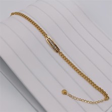 Hena Çelik Gold Baget Plaka Halhal