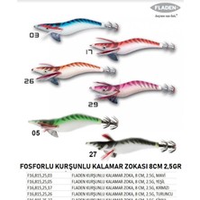 Fladen Kalamar Zokası Fosforlu Kurşunlu 8cm 2,5gr Renk:29
