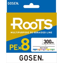 Gosen X8 Roots Pe 1.5 0,216MM 8 Kat Örgü Spin Ip Misina 300MT Multicolor